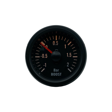 Boost / Turbodruk 2 Bar meter Zwart 12V VD series