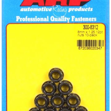 ARP M8 x 1.25 12pt nut kit (10PCS) ARP-300-8312