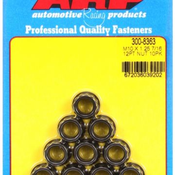 ARP M10 x 1.25  12pt nut kit (10pcs) ARP-300-8363