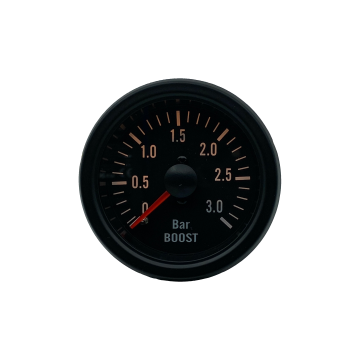 Boost / Turbodruk 3 Bar meter Zwart 12V VD series