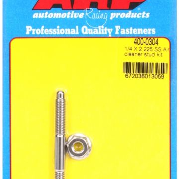 ARP "1/4"" x 2.225 SS air cleaner stud kit" ARP-400-0304