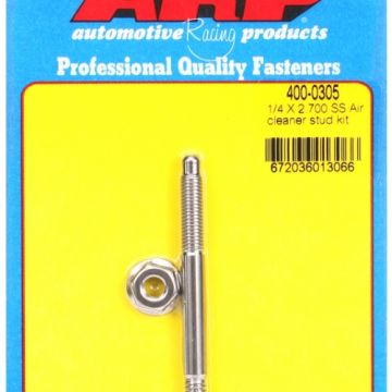 ARP "1/4"" x 2.700 SS air cleaner stud kit" ARP-400-0305