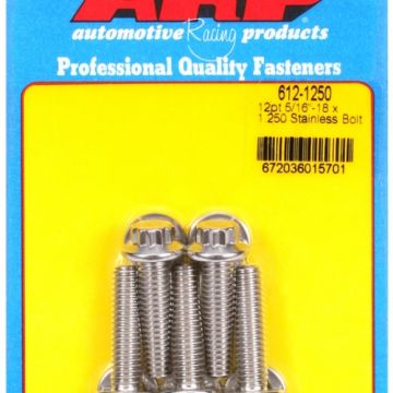 ARP "5/16""-18 x 1.250 12pt SS bolts" (5pcs) ARP-612-1250