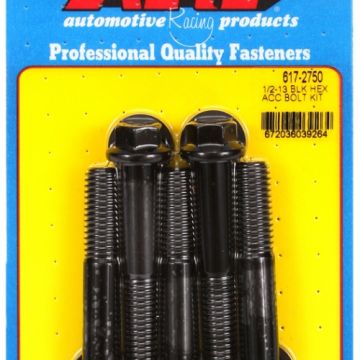 ARP 1/2"-13 x 2.750 hex black oxide bolts (5pcs) ARP-617-2750