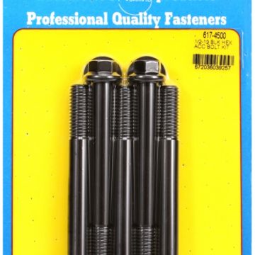 ARP 1/2"-13 x 4.500 hex black oxide bolts (5pcs) ARP-617-4500