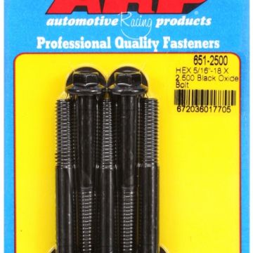 ARP "5/16""-18 X 2.500 hex black oxide bolts (5pcs) ARP-651-2500