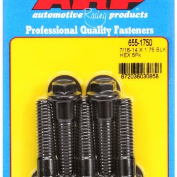 ARP "7/16""-14 X 1.750 hex 1/2 wrenching black oxide bolts" ARP-655-1750