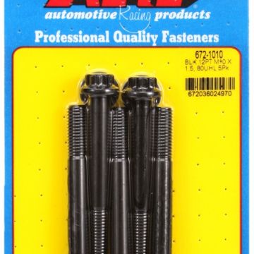 ARP M10 x 1.50 x 80 12pt black oxide bolts (5pcs) ARP-672-1010