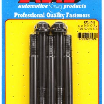 ARP M10 x 1.25 x 90  12pt black oxide bolts (5pcs) ARP-673-1011