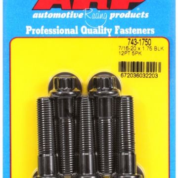 ARP "7/16""-20 x 1.750 12pt black oxide bolts" (5pcs) ARP-743-1750