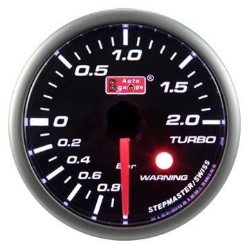 Boost / Turbodruk meter 52 mm zwart SM series