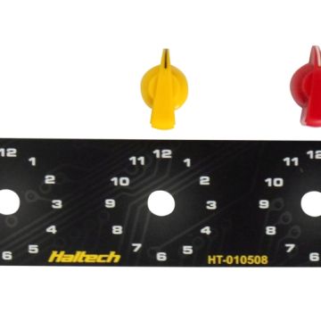 Haltech Triple Switch Panel Kit includes Yellow & Red knobs HT-010510