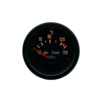 Olie temperatuur meter Zwart 12V VD series